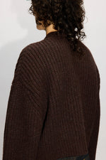 Load image into Gallery viewer, HOPE Bomber Cardigan Red Earth Melange
