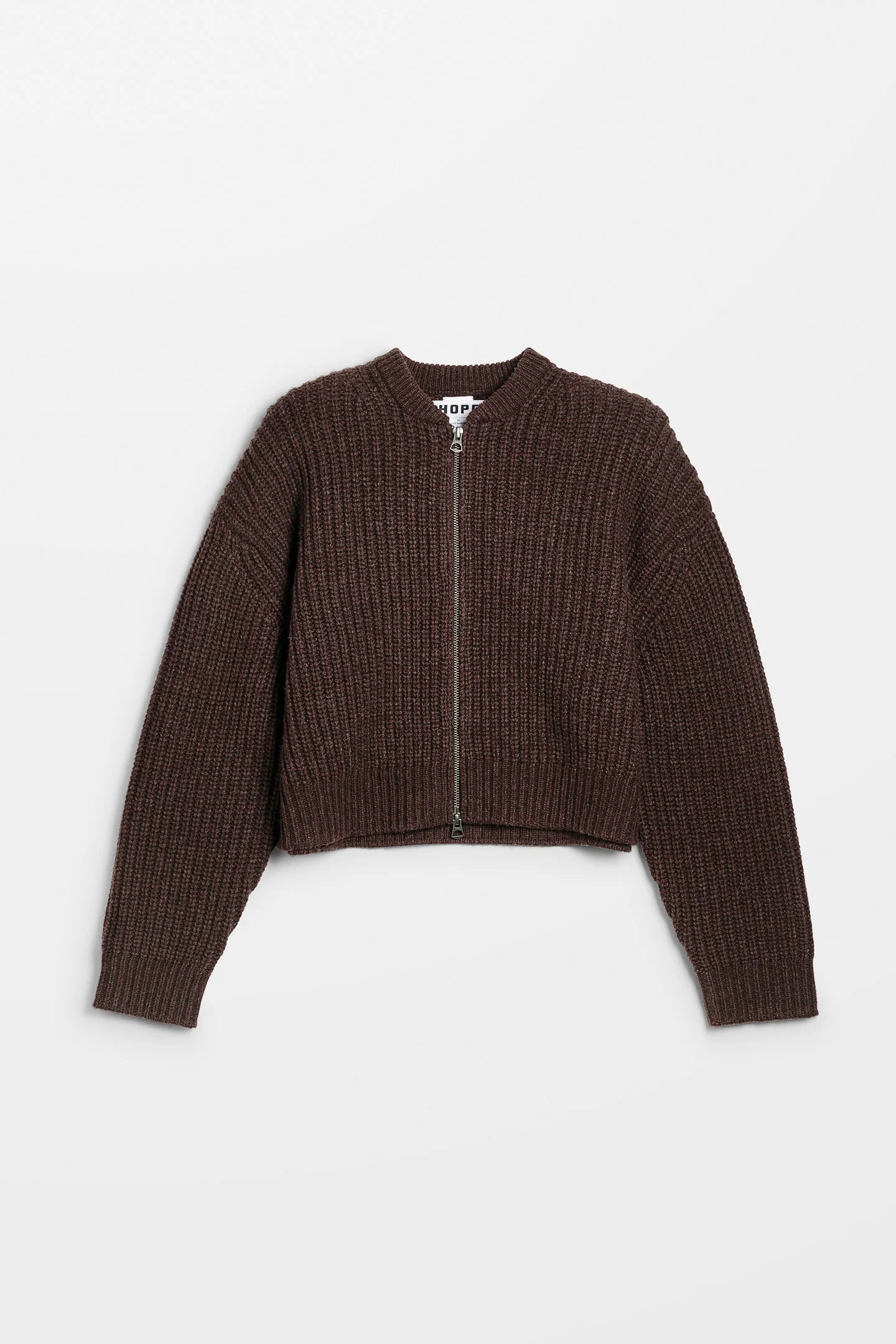 HOPE Bomber Cardigan Red Earth Melange