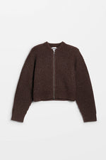 Load image into Gallery viewer, HOPE Bomber Cardigan Red Earth Melange
