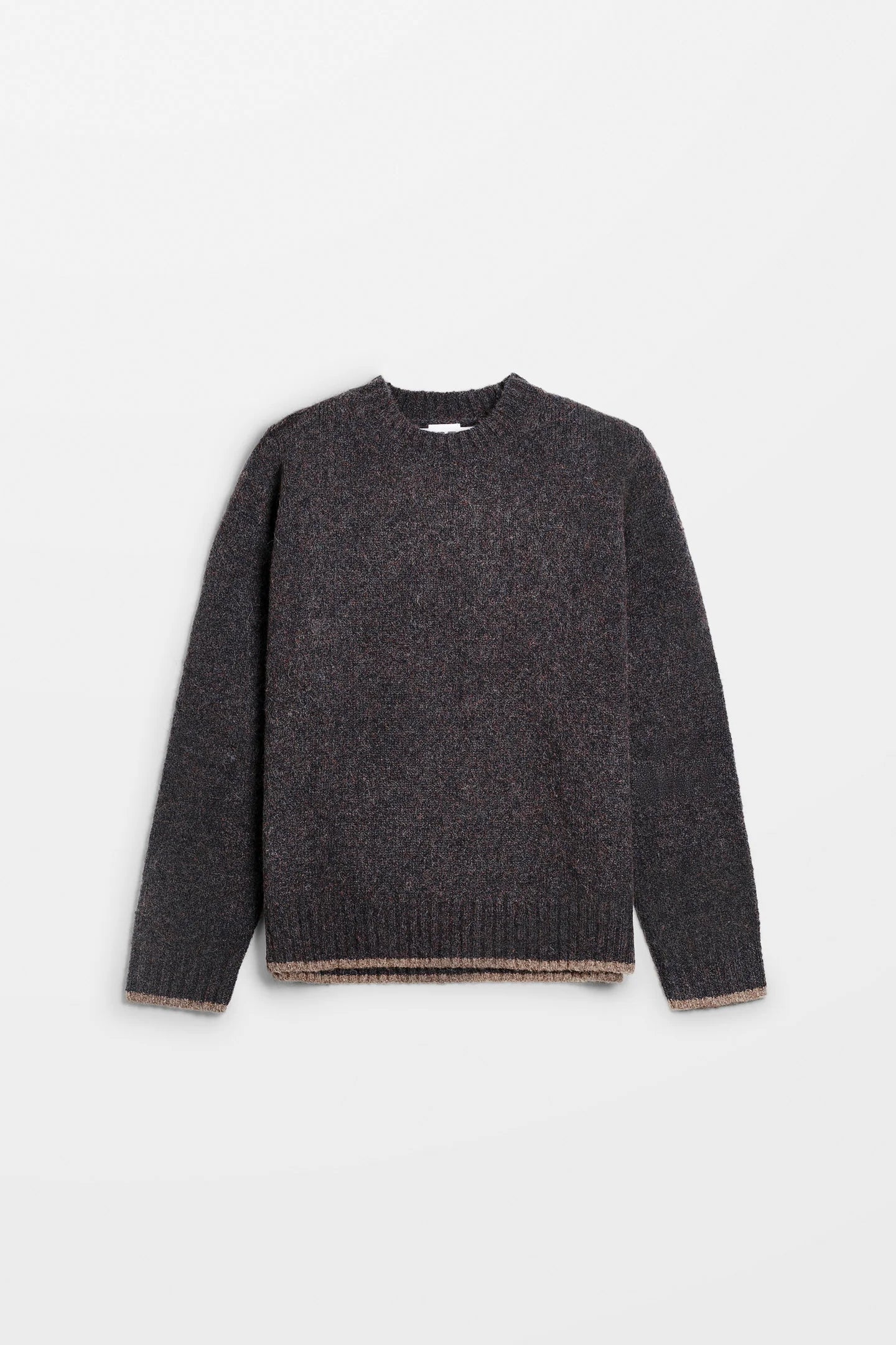 HOPE Boxy Sweater Blue Brown Melange Yak