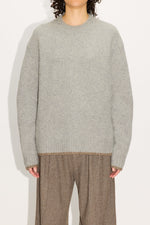 Load image into Gallery viewer, HOPE Boxy Sweater Grey Melange Yak
