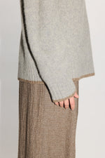 Load image into Gallery viewer, HOPE Boxy Sweater Grey Melange Yak
