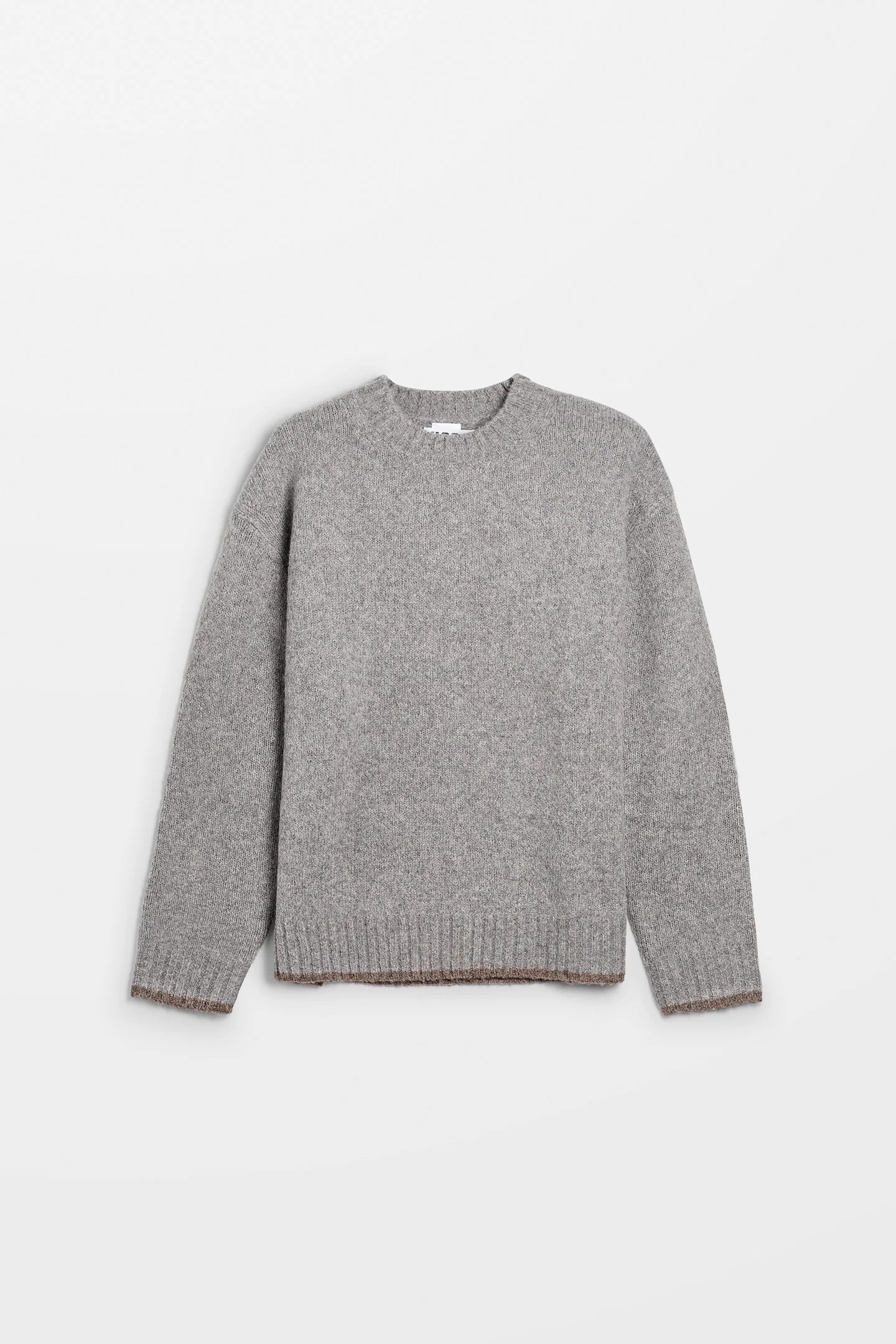 HOPE Boxy Sweater Grey Melange Yak
