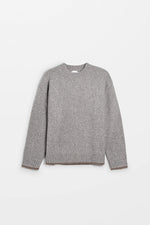 Load image into Gallery viewer, HOPE Boxy Sweater Grey Melange Yak
