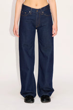 Load image into Gallery viewer, HOPE &#39;Shake&#39; Low-Waist Wide-Leg Jeans Rinsed Indigo
