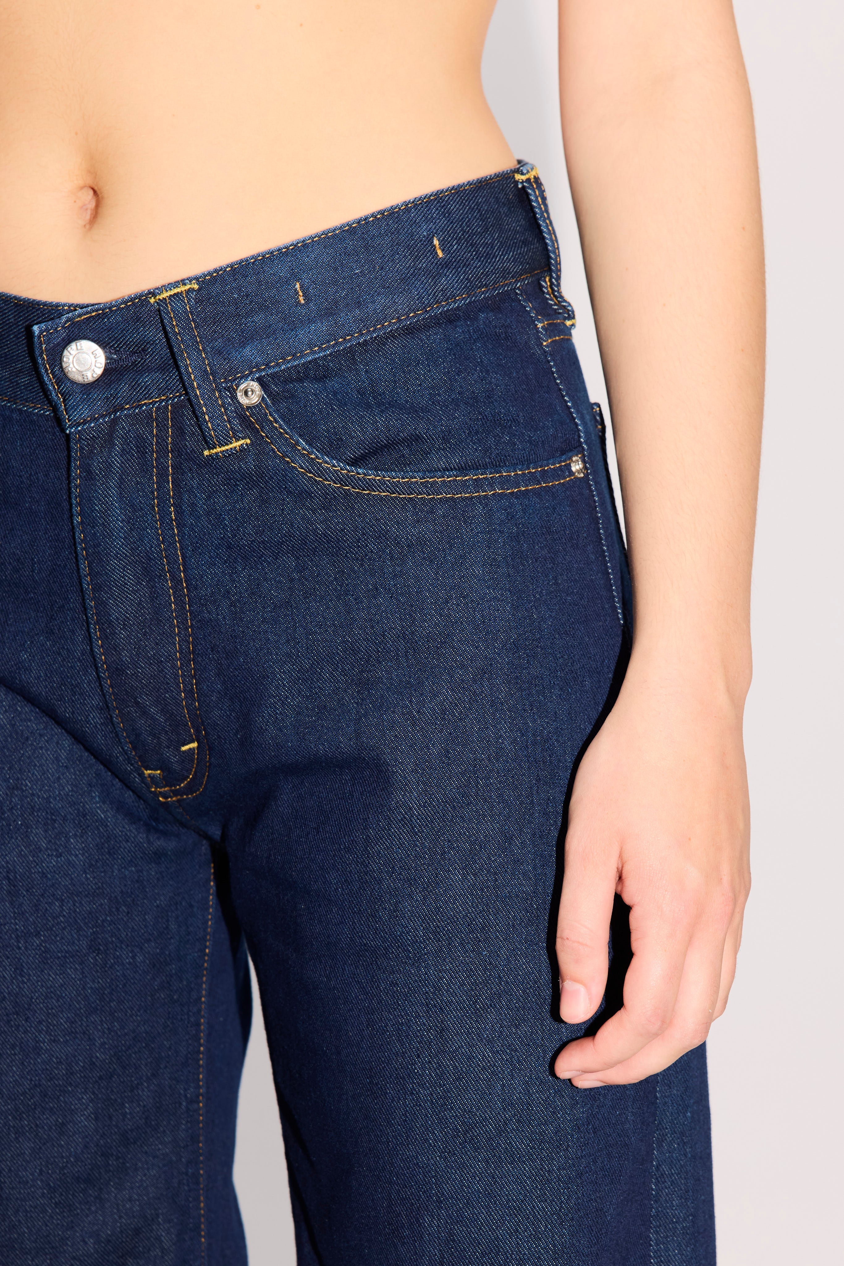 HOPE 'Shake' Low-Waist Wide-Leg Jeans Rinsed Indigo