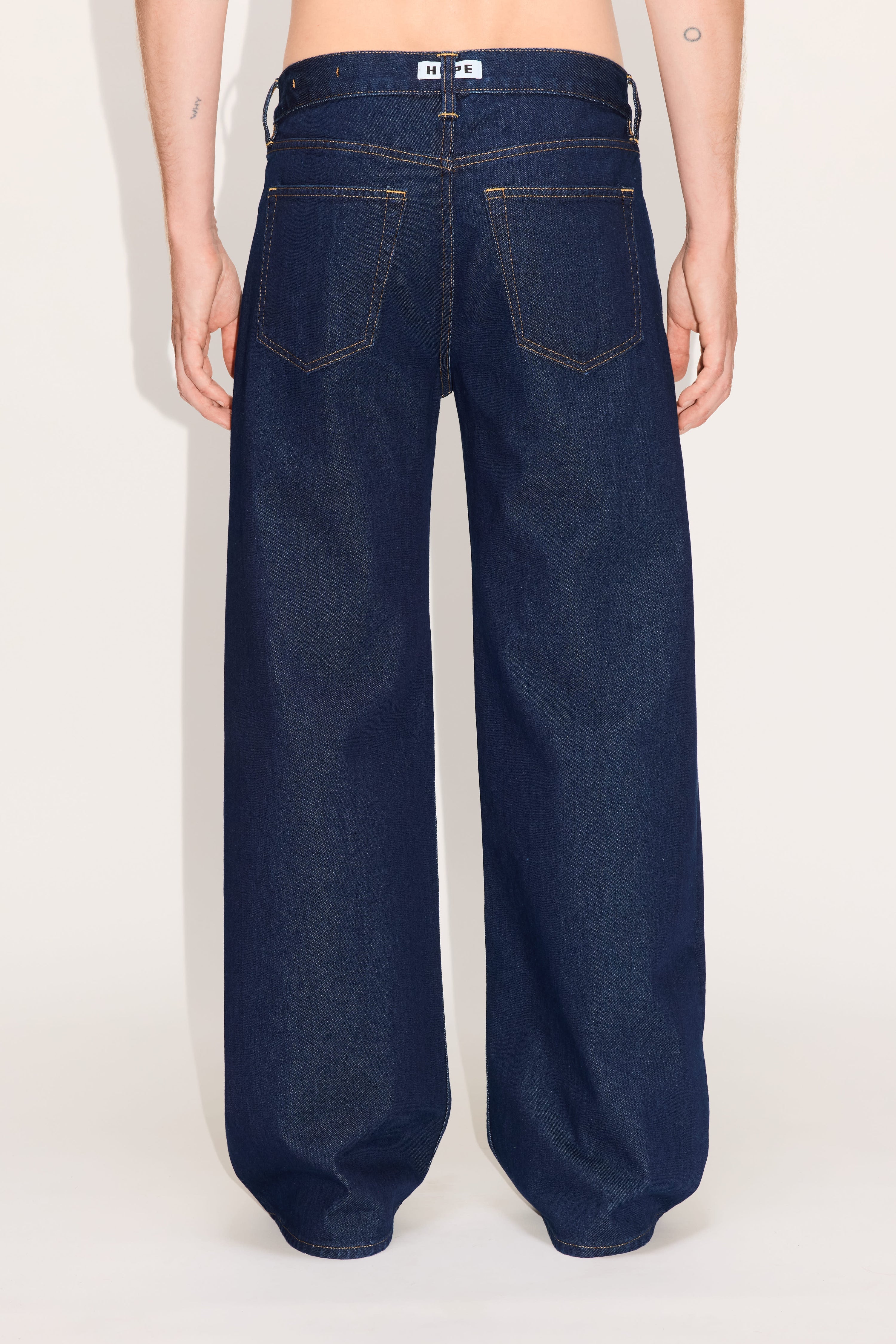 HOPE 'Shake' Low-Waist Wide-Leg Jeans Rinsed Indigo