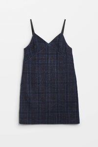 HOPE Slip Dress Navy Check