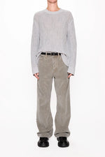 Load image into Gallery viewer, HOPE Loose-Fit Corduroy Jeans Light Beige
