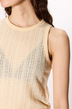 Load image into Gallery viewer, HOPE Tank Top In Ecru Laced Jersey

