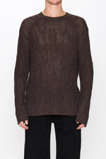 Load image into Gallery viewer, HOPE Relaxed Sweater Brown Bark Rib
