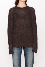 Load image into Gallery viewer, HOPE Relaxed Sweater Brown Bark Rib
