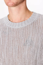 Load image into Gallery viewer, HOPE Relaxed Sweater Cold Grey Bark Rib

