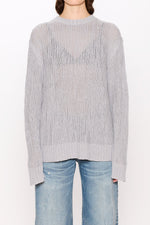 Load image into Gallery viewer, HOPE Relaxed Sweater Cold Grey Bark Rib
