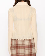 Load image into Gallery viewer, HOPE Laced Jersey Fitted Shirt Ecru
