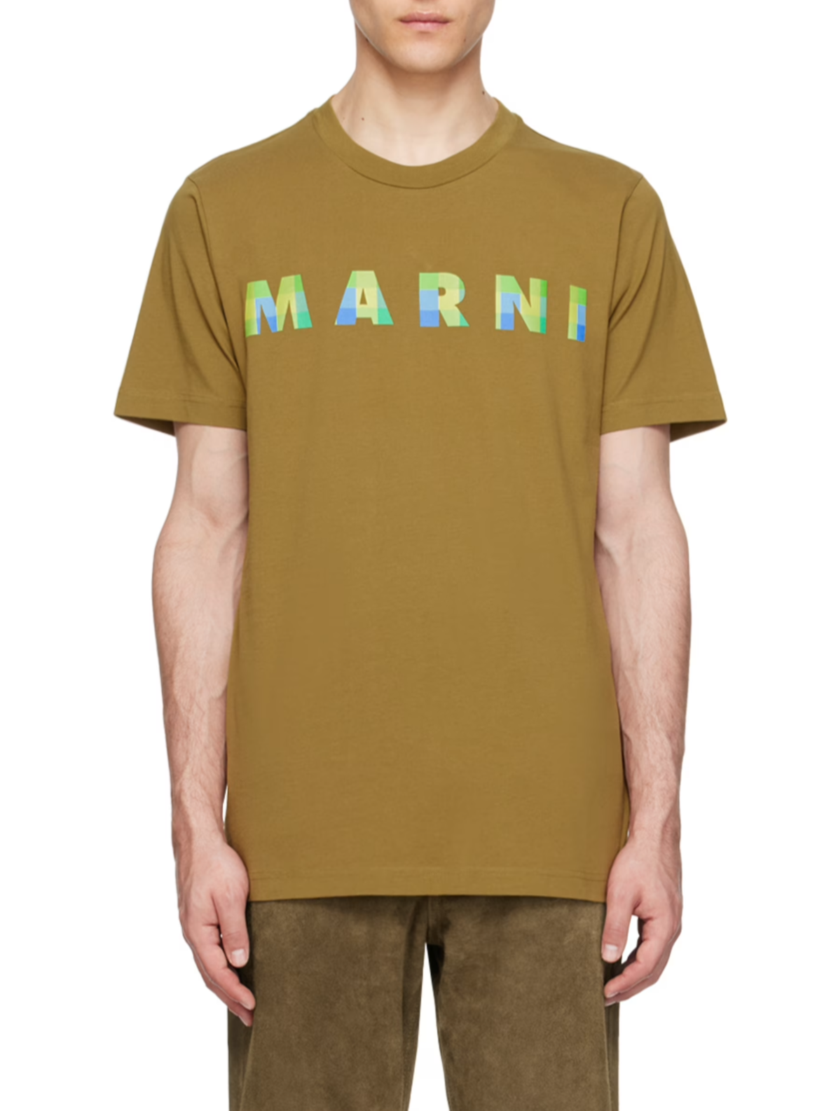 Marni Khaki Logo T-shirt