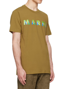 Marni Khaki Logo T-shirt