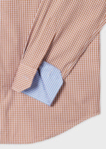 Load image into Gallery viewer, Paul Smith Tailored-Fit Rust Gingham Shirt
