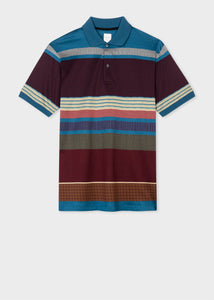 Paul Smith 'Assembled Stripe' Cotton Polo Shirt