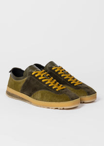 Paul Smith Khaki Leather 'Zephyr' Trainers