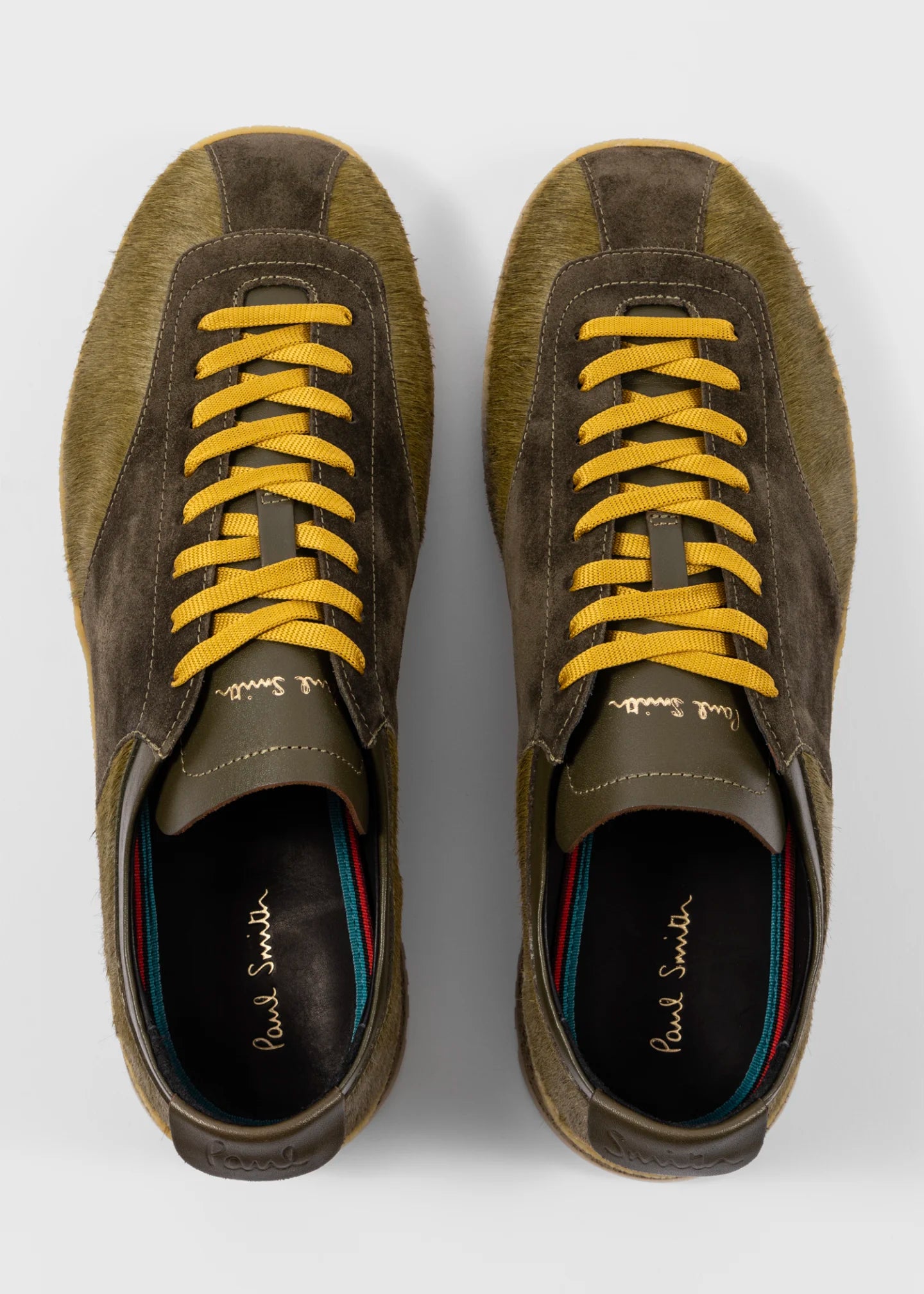 Paul Smith Khaki Leather 'Zephyr' Trainers