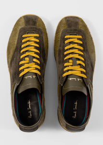 Paul Smith Khaki Leather 'Zephyr' Trainers