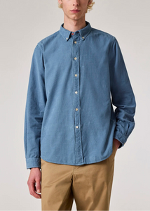 Paul Smith Tailored-Fit Pale Blue Corduroy Shirt