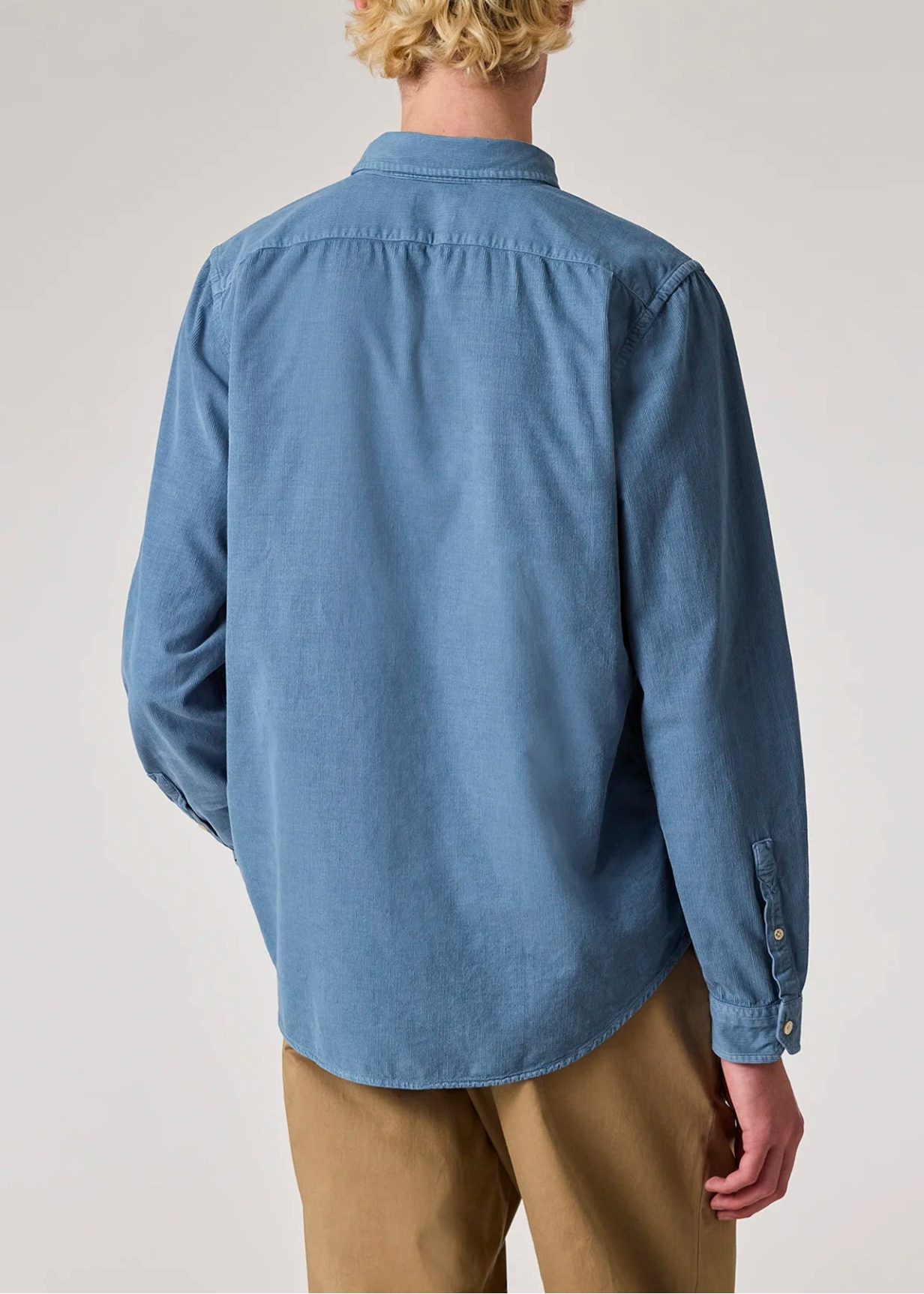 Paul Smith Tailored-Fit Pale Blue Corduroy Shirt