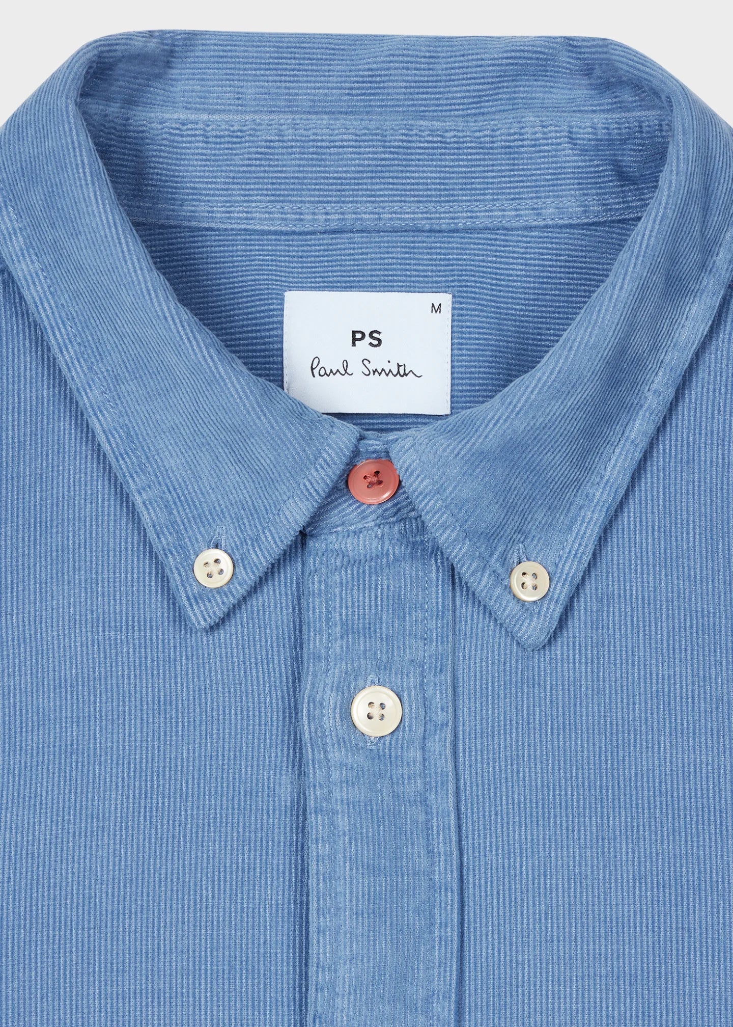 Paul Smith Tailored-Fit Pale Blue Corduroy Shirt