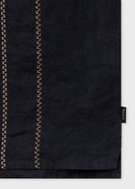 Load image into Gallery viewer, Paul Smith Piece-Dyed Linen Shirt With Embroidery Navy
