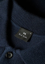 Load image into Gallery viewer, Paul Smith Tie-Dye Merino Wool Polo Sweater Navy
