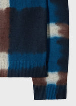 Load image into Gallery viewer, Paul Smith Tie-Dye Merino Wool Polo Sweater Navy
