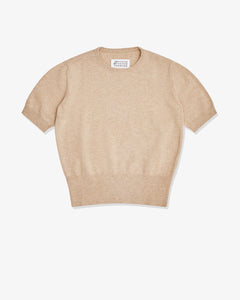 Maison Margiela Washed Lambswool Top Pink Beige