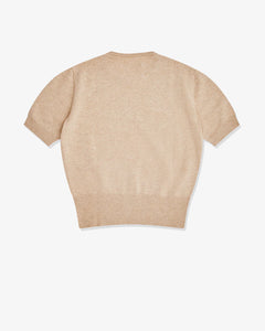 Maison Margiela Washed Lambswool Top Pink Beige