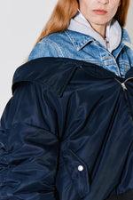Load image into Gallery viewer, Façon Jacmin &#39;Mathilde&#39; Bomber Blue
