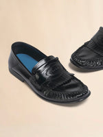 Load image into Gallery viewer, Marni Leather Tassel Loafer With Collapsible Heel Black
