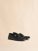 Load image into Gallery viewer, Marni Leather Tassel Loafer With Collapsible Heel Black
