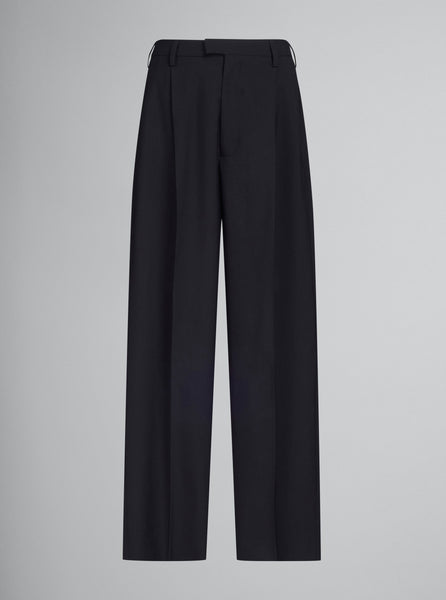 Marni Ladies Contrasting Trim Straight-leg Trousers, Brand Size 42