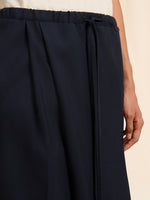 Load image into Gallery viewer, Marni Tropical Wool Drawstring Trousers Dark Navy
