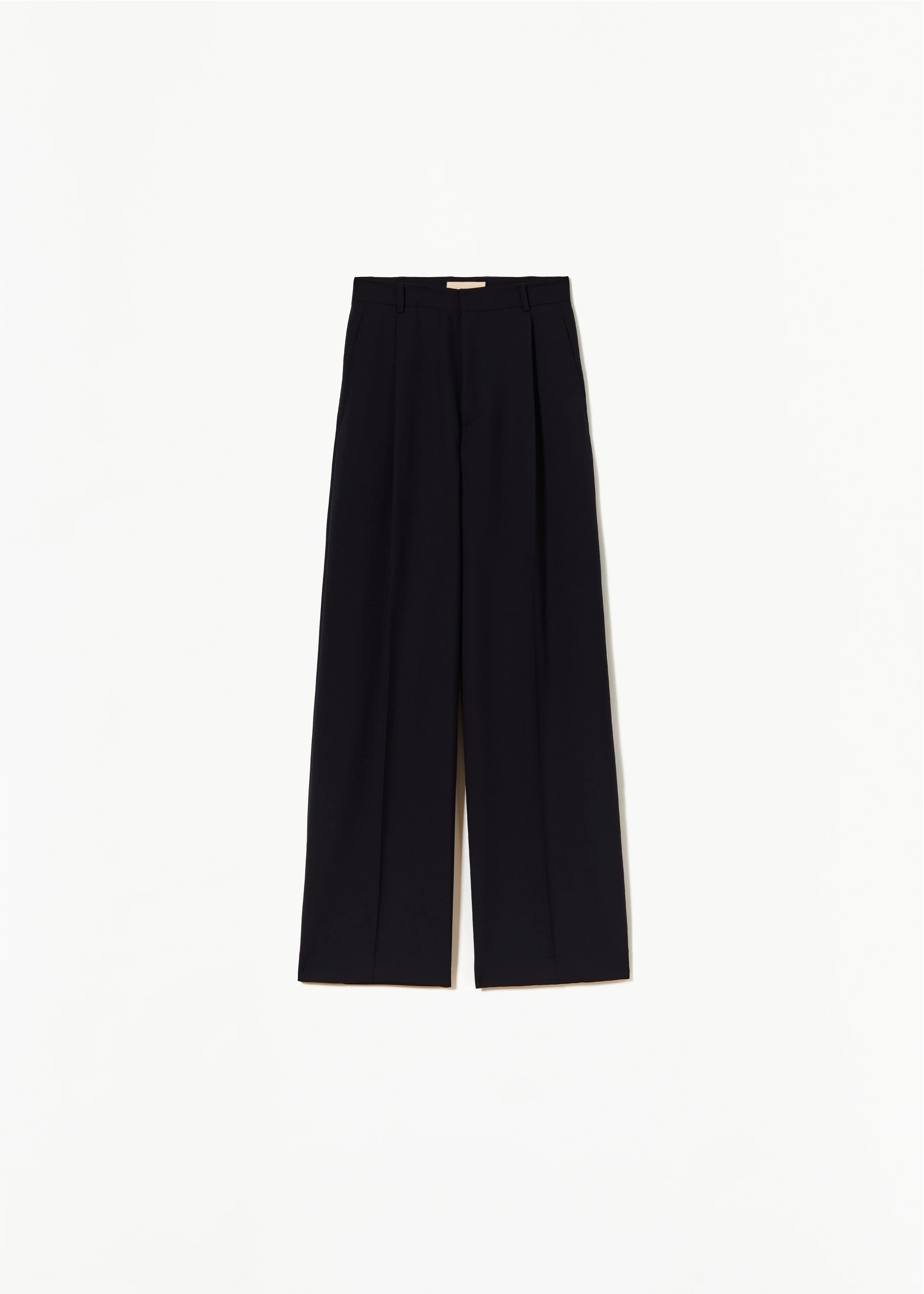 Plan-C Blue Wool Wide Leg Trousers