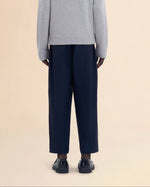 Load image into Gallery viewer, Marni Tropical Wool Trousers With Drawstring Waist Deep Blue
