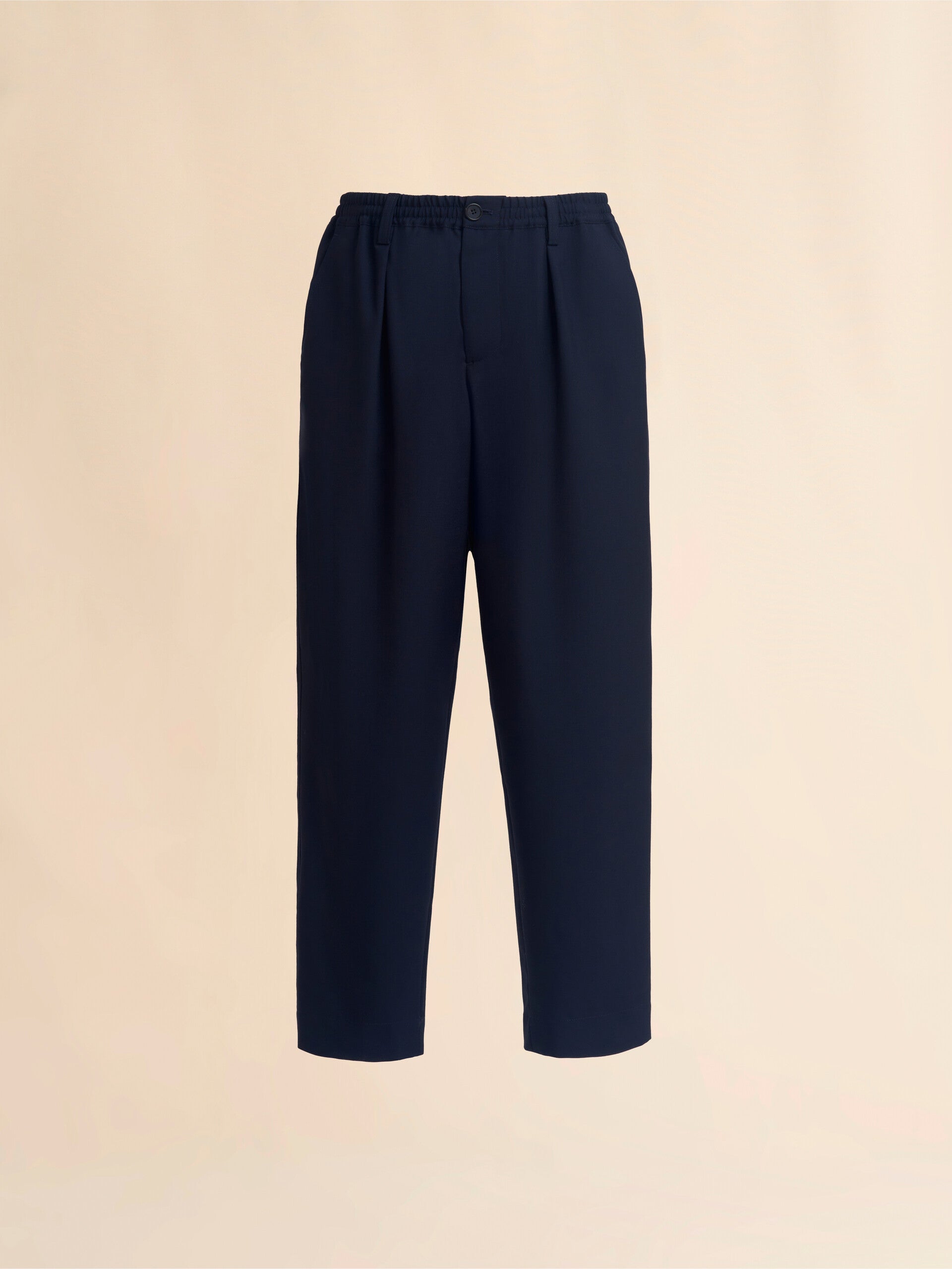 Marni Tropical Wool Trousers With Drawstring Waist Deep Blue