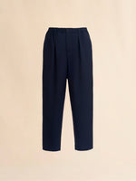 Load image into Gallery viewer, Marni Tropical Wool Trousers With Drawstring Waist Deep Blue
