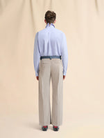 Load image into Gallery viewer, Marni Beige Velvet Trousers With Contrast Colour Waistband

