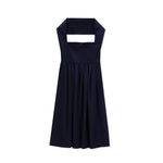 Load image into Gallery viewer, Comme Des Garçons Navy Wool Apron Dress
