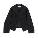 Load image into Gallery viewer, Comme Des Garçons Black Medium Wool Wide Lapel Jacket
