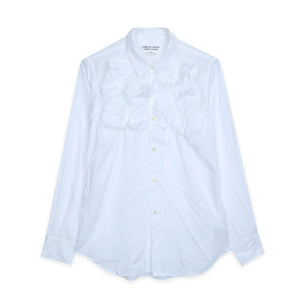 Comme Des Garçons Rose Front Shirt White