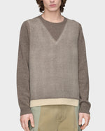 Load image into Gallery viewer, Maison Margiela Fused Knit Wool Crew Neck Sweater Mud Brown
