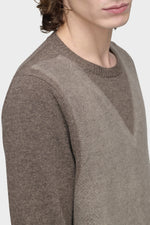 Load image into Gallery viewer, Maison Margiela Fused Knit Wool Crew Neck Sweater Mud Brown
