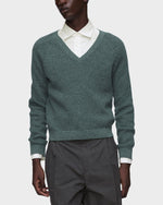 Load image into Gallery viewer, Maison Margiela Wool Blend V-Neck Sweater Green
